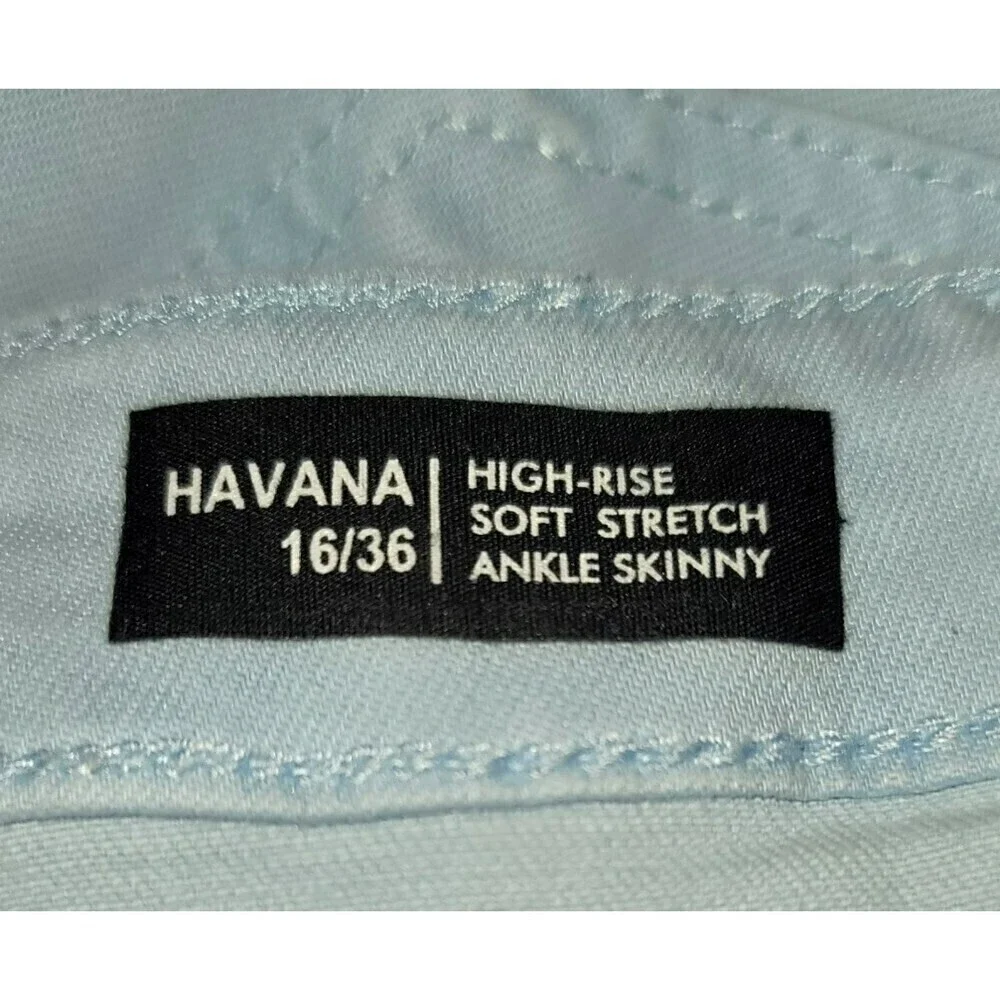 Buffalo David Bitton Jeans Fog Blue High Rise Havana Ankle Jeans - Size 16